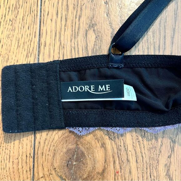 Adore Me Women's Bra Plus Contour Full Coverage Black/Purple Lace Sz. 44E (DD) - Picture 10 of 14